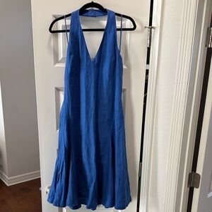 Lauren Ralph Lauren Vibrant Blue Midi Dress